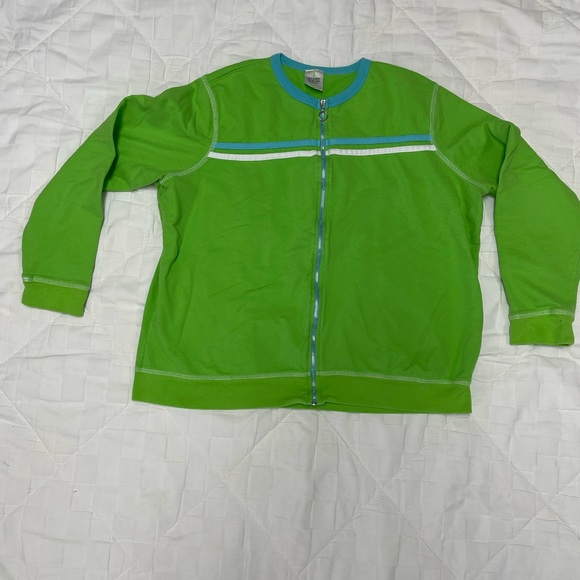 Womens warm up suit turquoise/lime. Size XL - Picture 2 of 6